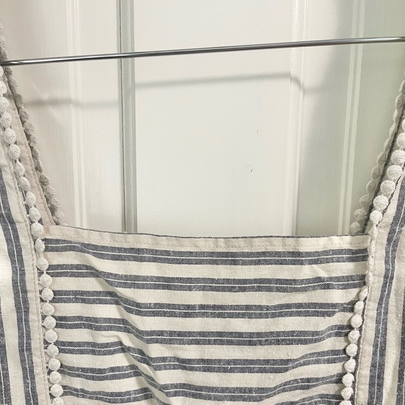 Marine Layer Stella Stripe Top Blouse Size XL Hemp Tencel Summer Lightweight - Picture 7 of 12